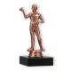 Pokal Kunststofffigur Dartspieler bronze auf schwarzem Marmorsockel 14,4cm