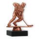Pokal Kunststofffigur Eishockeyspieler bronze auf schwarzem Marmorsockel 12,8cm