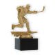 Pokal Kunststofffigur Eishockey Herren goldmetallic auf schwarzem Marmorsockel 15,8cm
