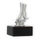 Trophy plastic figure skate silver metallic on black marble base 10.4cm