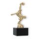 Trophy plastic figure fall back kick gold metallic on black marble base 17,6cm