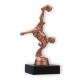 Trophy plastic figure fall back kick bronze on black marble base 15,6cm