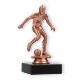 Trophy plastic figure footballer bronze on black marble base 13,4cm