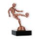 Pokal Kunststofffigur Fußballspieler bronze auf schwarzem Marmorsockel 13,0cm
