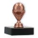 Pokal Kunststofffigur Fußball bronze auf schwarzem Marmorsockel 8,6cm