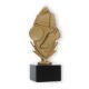 Pokal Kunststofffigur Fußballkranz goldmetallic auf schwarzem Marmorsockel 18,6cm