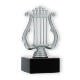 Trophy plastic figure Lyra silver metallic on black marble base 13,6cm