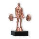 Pokal Kunststofffigur Kraftdreikampf Kreuzheben bronze auf schwarzem Marmorsockel 15,0cm