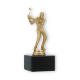 Trophy plastic figure golf men gold metallic on black marble base 18,0cm