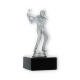 Trophy plastic figure golf men silver metallic on black marble base 17,0cm