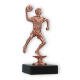 Pokal Kunststofffigur Handballspieler bronze auf schwarzem Marmorsockel 14,8cm