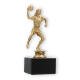 Pokal Kunststofffigur Handballspielerin goldmetallic auf schwarzem Marmorsockel 17,1cm