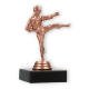 Pokal Kunststofffigur Karate Herren bronze auf schwarzem Marmorsockel 12,4cm