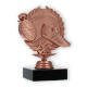 Pokal Kunststofffigur Laufen im Kranz bronze auf schwarzem Marmorsockel 13,0cm