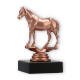 Pokal Kunststofffigur Quarter Horse bronze auf schwarzem Marmorsockel 11,7cm