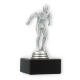 Trophy plastic figure swimmer silver metallic on black marble base 13,6cm