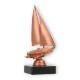 Pokal Kunststofffigur Segelboot bronze auf schwarzem Marmorsockel 17,0cm
