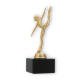 Trophy plastic figure modern dancing gold metallic on black marble base 18,6cm