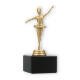 Pokal Kunststofffigur Ballerina goldmetallic auf schwarzem Marmorsockel 15,4cm