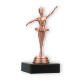 Pokal Kunststofffigur Ballerina bronze auf schwarzem Marmorsockel 13,4cm