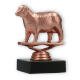 Pokal Kunststofffigur Schaf bronze auf schwarzem Marmorsockel 10,8cm