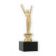 Trofeo figura de plástico Gimnasia hombres dorado metálico sobre base de mármol negro 20,0cm