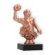 Pokal Kunststofffigur Wasserballer bronze auf schwarzem Marmorsockel 14,3cm