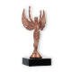 Troféu figura de deusa plástica da vitória bronze sobre base de mármore preto 16,2cm