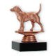 Pokal Kunststofffigur Beagle bronze auf schwarzem Marmorsockel 10,6cm