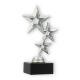 Trophy plastic figure star Jupiter silver metallic on black marble base 18.2cm