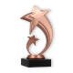 Trofeo figura de plástico estrella Plutón bronce sobre base de mármol negro 16,2cm