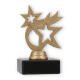 Coppa in plastica con stella Nettuno oro metallizzato su base di marmo nero 11,8 cm