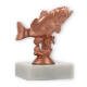 Trophy plastic figure perch bronze on white marble base 10,0cm