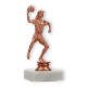 Pokal Kunststofffigur Handballspielerin bronze auf weißem Marmorsockel 15,1cm