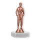 Pokal Kunststofffigur Judo Damen bronze auf weißem Marmorsockel 15,2cm