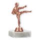 Pokal Kunststofffigur Karate Herren bronze auf weißem Marmorsockel 12,4cm