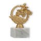 Trophy plastic figure Quad in wreath gold metallic on white marble base 14,6cm