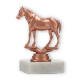 Pokal Kunststofffigur Quarter Horse bronze auf weißem Marmorsockel 11,7cm