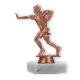 Coupe Figurine en plastique Flag Football bronze sur socle en marbre blanc 14,0cm