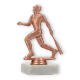 Pokal Kunststofffigur Baseballspieler bronze auf weißem Marmorsockel 14,7cm