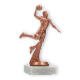 Pokal Kunststofffigur Basketballspieler bronze auf weißem Marmorsockel 17,0cm