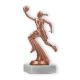 Pokal Kunststofffigur Basketballspielerin bronze auf weißem Marmorsockel 16,5cm