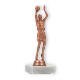 Trophy plastic figure basketball player bronze on white marble base 18,3cm