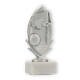 Pokal Kunststofffigur Basketballkranz silbermetallic auf weißem Marmorsockel 17,8cm