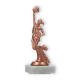 Trophy plastic figure cheerleader bronze on white marble base 18,5cm