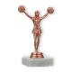 Pokal Kunststofffigur Cheerleader Tanz bronze auf weißem Marmorsockel 15,3cm
