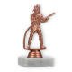 Trophy plastic figure fireman bronze on white marble base 13,9cm