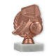 Pokal Kunststofffigur Fußball im Kranz bronze auf weißem Marmorsockel 13,0cm