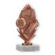 Pokal Kunststofffigur Fußballkranz bronze auf weißem Marmorsockel 16,6cm