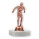 Coppa in plastica con figura di nuotatore in bronzo su base di marmo bianco 12,6 cm